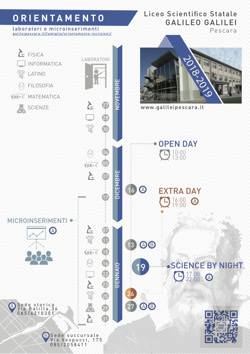 Programma delle attività di orientamento in vista delle iscrizioni per l'anno scolastico 2018-2019